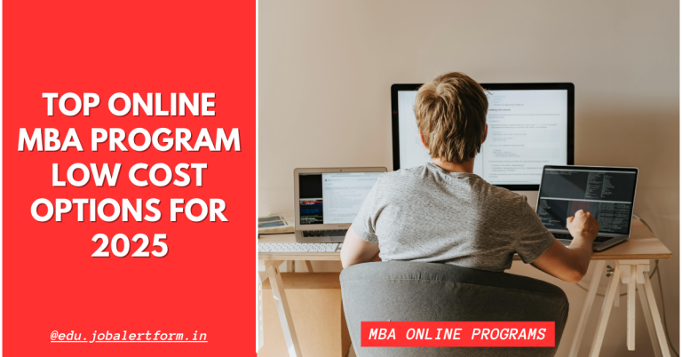 online MBA program low cost