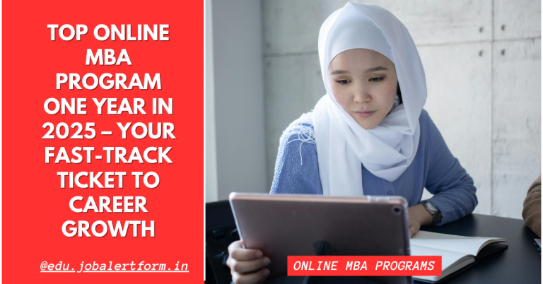Top Online MBA Program One Year in 2025